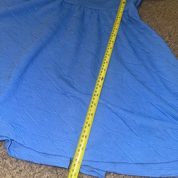 NWOT Free People Violet Puff Sleeve Mini Dress Sky Blue Small - Picture 7 of 7